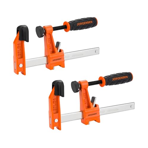 Jorgensen 4" Light-Duty Steel Bar Clamp Set, 300 lbs Load Limit, 2-Pack - size: 4 Inch Light Duty