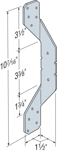 Simpson Strong-Tie H2A H2A 18-Gauge Galvanized Hurricane Tie (Pack of 100) - size: 100 Pack