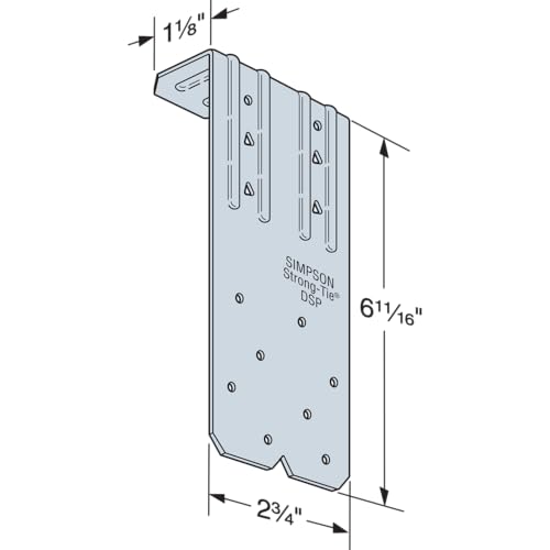 Simpson Strong-Tie DSPZ DSP 18-Gauge ZMAX Galvanized Double-Stud Plate Tie (Pack of 100)