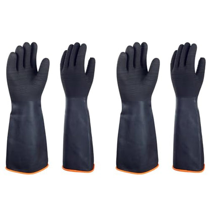 North Tower Heavy Duty Rubber Gloves, Industrial Gloves（18in,2 pair） - size: 18”（2 pair）