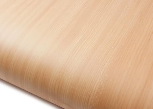 ROSEROSA Peel and Stick Faux Maple Wood Architectural Film Self-Adhesive Vinyl Film Wallpaper Door Wrap Counter Top Border Mirror Molding Trim WD326 - size: 24" x 1181"