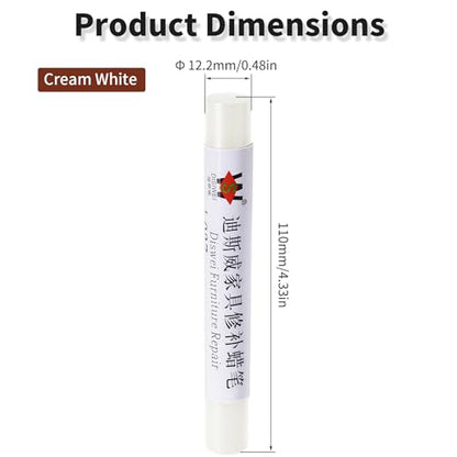 Wood Filler Sticks, Cream White, Scratch Repair Crayons - color: Cream White