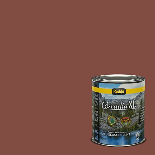 Rodda Paint CASCADIA XL Exterior Satin Paint & Primer in One, Quart, Monterey Chestnut - color: Monterey Chestnut, size: 32 Fl Oz (Pack of 1)