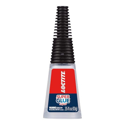 Loctite Super Glue Liquid Longneck Bottle, 10g Bottle (Pack of 6) Instant Adhesive for Plastic, Wood & Metal, Clear Superglue with Extra Long Precision Nozzle, Quick‑Dry Formula - size: 10g, style: 6 Pack