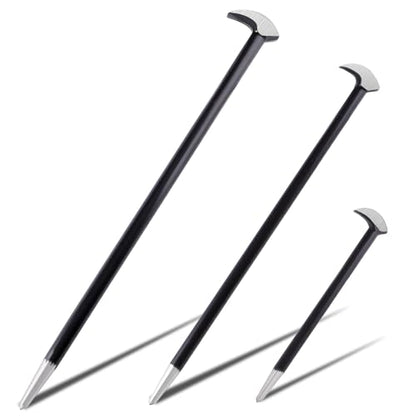 3PCS Rolling Head Pry Bar Set Heavy Duty Indexing Pry Bar Set