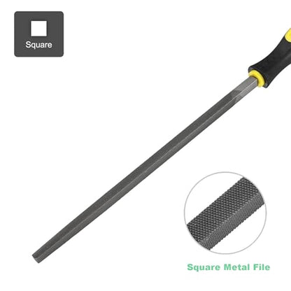 Metal File Set, 5-Piece, 10-inch,High Carbon Steel File,Work for Metal, Wood,Plastic - size: 10 inch Metal File