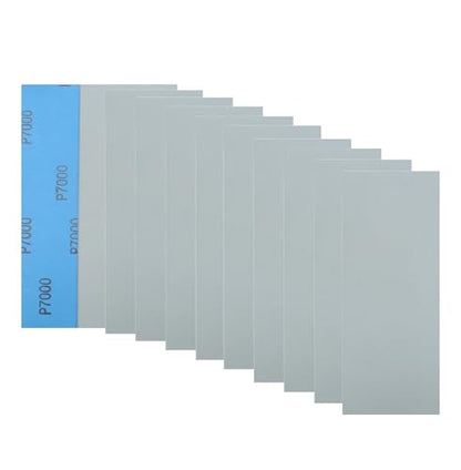 20Pcs 9 x 3.6 Inchs 7000 Grit Wet and Dry Handmade Universal Sanding Sheets, Suitable for Woodworking Furniture/Automobiles/Metal/Lacquer Polishing Sandpaper - style: 7000 Grit