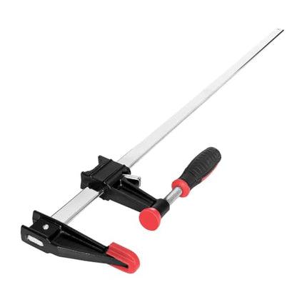 BLACK CANYON 24" Bar Clamp for Woodworking, 600 lbs Clamping Force, 2-3/8" Throat Depth, F Clamp with Cast Iron Body & Steel Ruler, Non-Marring Pads, for Woodworking Metalworking DIY（24 Inch） - size: 24"