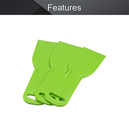 2 Inch Plastic Putty Knife, 3Pcs Flexible Paint Scraper Tool for Spackling - size: 2 inch