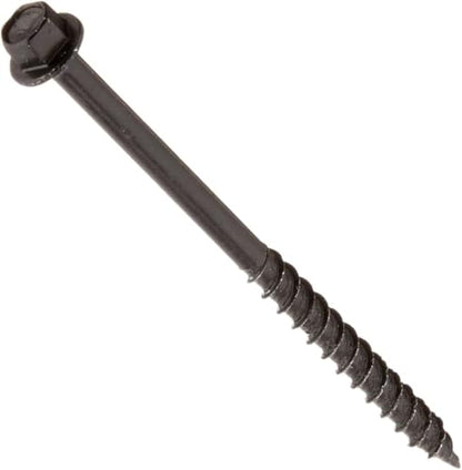 Power Pro Landscape Screws, 1/4in x 4in, 50 Pack, Black - size: 1/4" x 4"