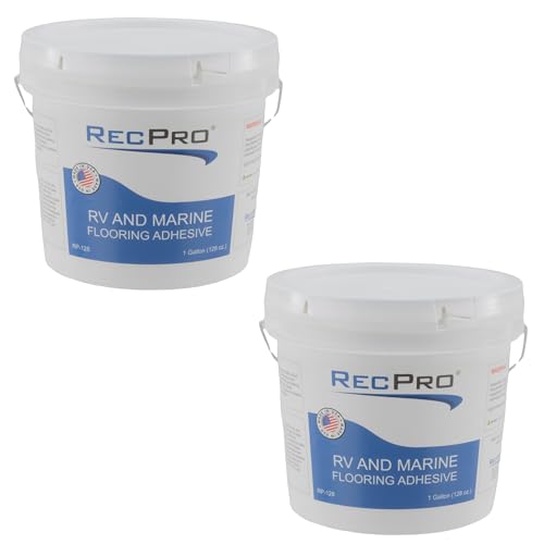 RecPro RV Roll On Floor Adhesive | Marine Grade | Water-Based | 2 Gallon - size: 2 Gallons
