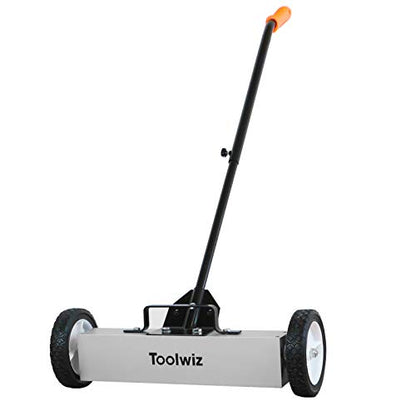 Toolwiz 18 Inches Magnetic Sweeper with Wheels 26 Lbs Quick Release - size: 18 inches