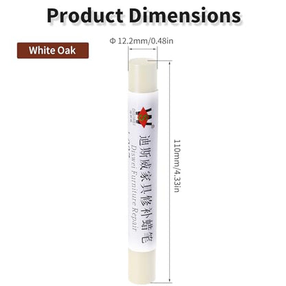 Wood Filler Sticks, White Oak, Scratch Repair Crayons - color: White Oak