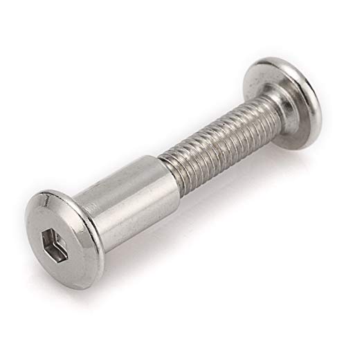 20pcs M6 Furniture Joint Connector Bolt & Cap Nut Kit 30MM - size: 30mm (20pcs)