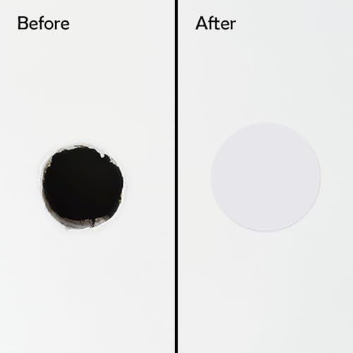 Rubber Bond Self-Adhesive Rubber Wall Outlet Cover Plate 2 Pack - Easy to Apply Peel & Stick Drywall Hole Patch - 7 Inch Round Screwless Blank Wall Plate Cover - Premium Rubber Wall Hole Cover (White) - color: White, size: 7 Inch Round
