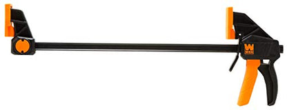 WEN CLR122 12-Inch Heavy Duty Steel Bar Clamps and Spreaders with 2.3-Inch Throat, Two Pack, Black - style: 12-Inch