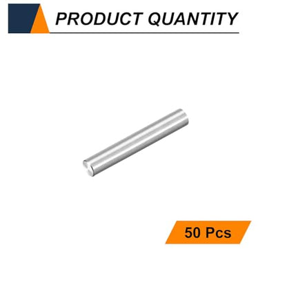 HARFINGTON 50pcs Dowel Pins M1(1mm) x 6mm 304 Stainless Steel Cylindrical Shelf Support Peg Pin Rod Fasten Elements for Metal Devices Wood Furniture DIY Installation, Silver - size: M1 x 6mm