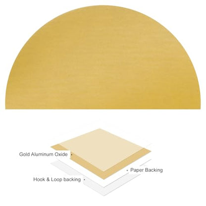100pcs No Hole Sanding Discs- [ 3 Inch 800 Grit ] Round Hook and Loop Grip Sanding Pads Sheet Sandpaper for Automotive Woodworking Metal Polishing Use| Gold, Aluminum Oxide - size: 800 grit