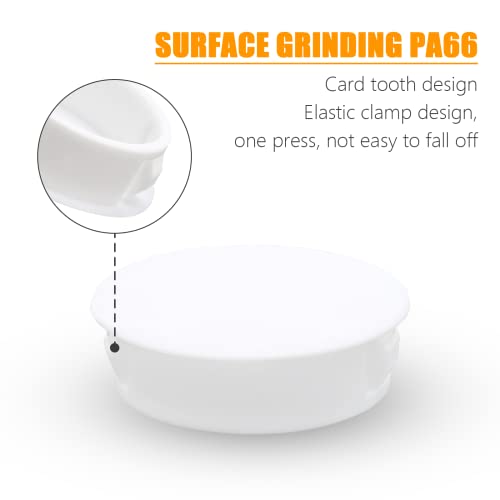 32mm 1 1/4 Inch White Hole Plugs Plastic, 30PCS - color: White, size: 32mm(1 1/4")