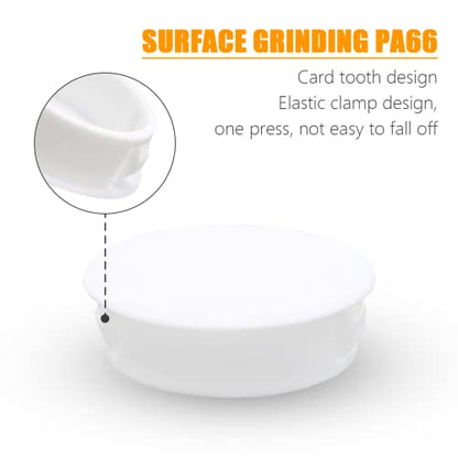 32mm 1 1/4 Inch White Hole Plugs Plastic, 30PCS - color: White, size: 32mm(1 1/4")