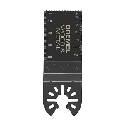 Dremel MM482 Bi-Metal Flush Cut Oscillating Multitool Blade, Ideal for Wood and Metal Cutting Applications - Universal Quick-Fit Interface Fits Bosch, Makita, Milwaukee, and Rockwell - style: 1-Pack