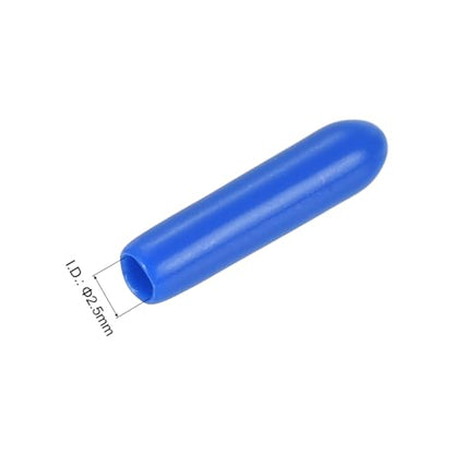uxcell 100pcs Rubber End Caps 2.5mm ID Vinyl Round Tube Bolt Cap Cover Screw Thread Protectors Blue - color: Blue, size: 2.5mm
