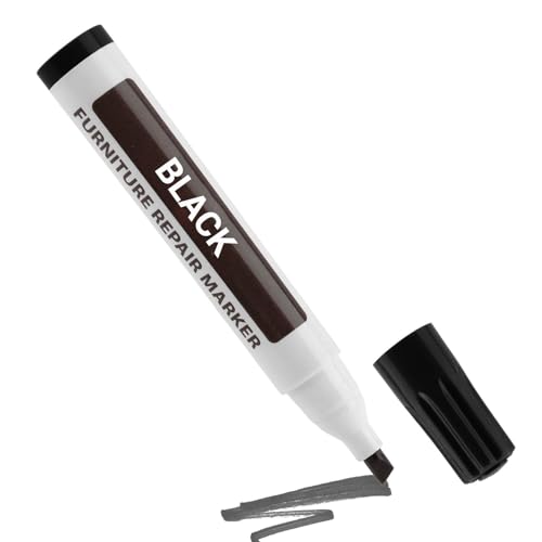 Furniture Repair Marker, Wood Touch Up Pen for Scratches, Stains & Scuffs - color: Black