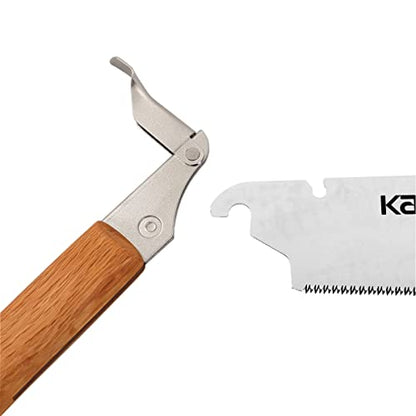 KAKURI Japanese Pull Saw Rough Cut 10.5" for Woodworking - Professional Handsaw for Fast Wood Cutting - Red Oak Handle with Oil Finish - Tool-Free Blade Replacement - Made in Japan - color: Japanese Saw (Rough Cut 10-1/2")
