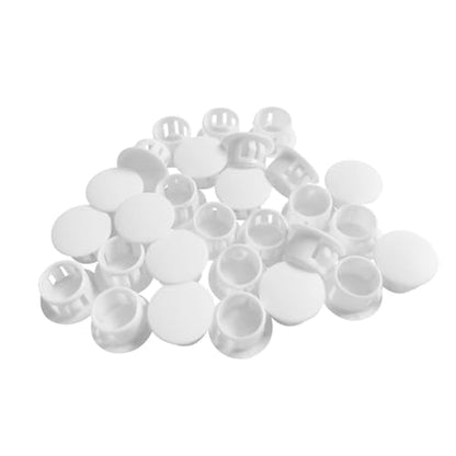 30 Pcs White Hole Plugs 16mm (5/8") Plastic Hole Plugs, Plastic Plug - size: 16mm (5/8")