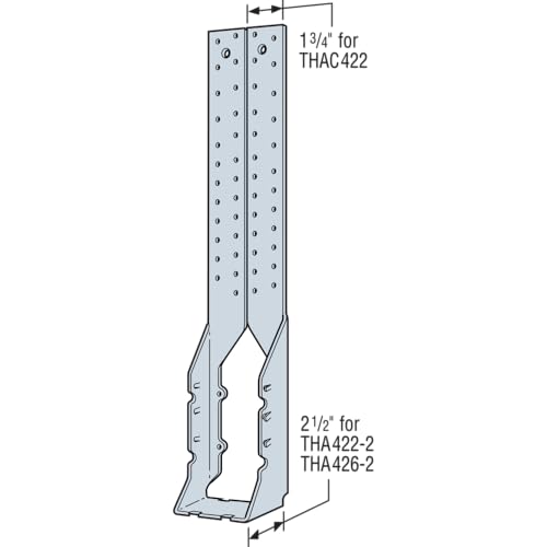 Simpson Strong-Tie THAC422 Thac Galvanized Adjustable Concealed-Flange Truss Hanger for 4x22 (Pack of 25)