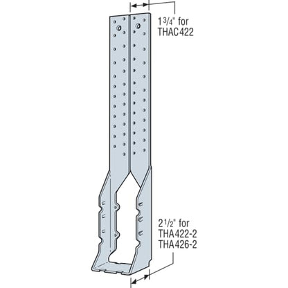 Simpson Strong-Tie THAC422 Thac Galvanized Adjustable Concealed-Flange Truss Hanger for 4x22 (Pack of 25)