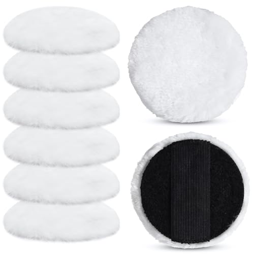 8 Pcs Lambswool Stain Pad with Elastic Strap Reusable 4 in