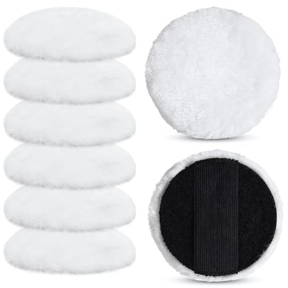 8 Pcs Lambswool Stain Pad with Elastic Strap Reusable 4 in