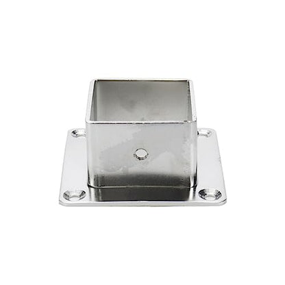 Wealrit 4Pcs Square Post Bases, 1.5" Stainless Steel Flange Anchor Bases - style: 4 pcs 1.5" Silver