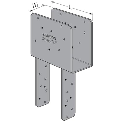 Simpson Strong-Tie ECCQ46SDS2.5 ECCQ End Column Cap for 4X Beam, 6X Post, with Strong-Drive SDS Screws