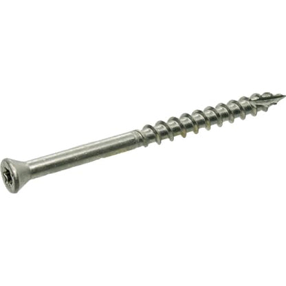 Grip-Rite PrimeGuard Max Deck Screws for Outdoor Projects - Hand Drive Trim Head Wood Screws - T-17 Star Drive - 316 Stainless Steel - 7 x 2-1/4" - 1 Lb - MAXS214TH3161
