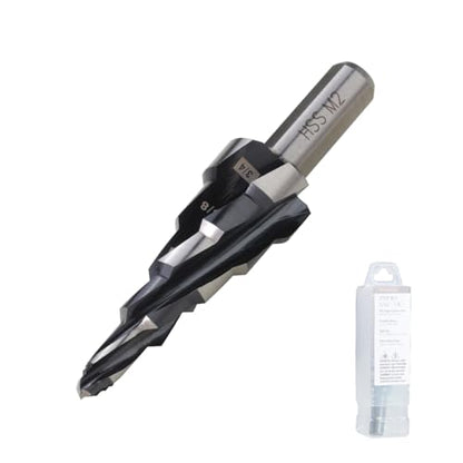 1/4"-3/4" M2 Step Drill Bit Unibit for Hole Drilling 5 Sizes - size: 1/4" to 3/4" (4 Spiral Flutes)