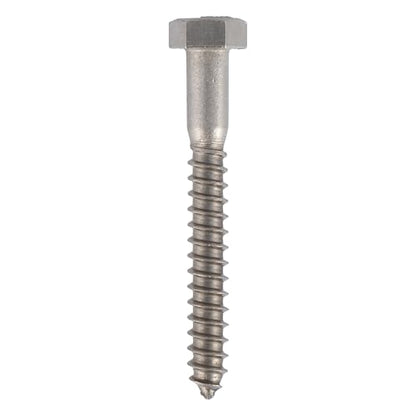 3/8 x 3-1/2 Stainless Lag Bolt (25-Pack) 18-8 Stainless Steel, Heavy Duty Hex Wood Lag Screw, ASME B18.2.1 Commercial/Industrial Grade by Makers Bolt - size: 3/8 x 3-1/2 (25 pack)