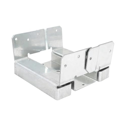 10-Pack 6x6 Post Base Brackets for Actual 5.5" x 5.5" Wood Posts, 2mm Electro-Galvanized Bolt-Down Anchors with 1" Raised Base for Fences, Decks and Garden Projects