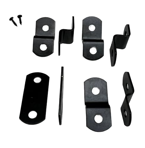 Canvas Clips Black for Picture Framing Screws Included 15 per Pack ( Choose Your Offset 0/0", 1/8", 1/4", 3/8" Size ) by E.H.C. (0/0 Flush) - size: 0/0 Flush