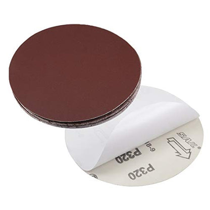 uxcell 6" PSA Sanding Discs 320 Grits Self Stick Aluminum Oxide Sandpaper for Random Orbital Sander Wood Metal Dry Polishing 20pcs - style: 320 Grit