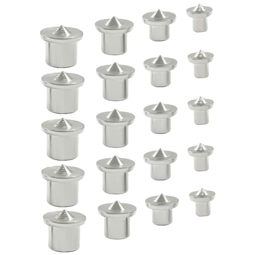 20 Pcs Dowel and Tenon Center Transfer Plugs, 4 Sizes Silver - size: 1/4" 5/16" 3/8" 1/2" Silver