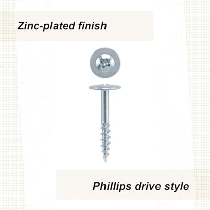 Highpoint 8 X 1 Drawer Front Adjust Screws Round Washer Head Zinc 100Pc
