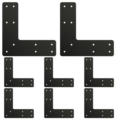 AOKLI 8 Pack 10" X10" Post to Beam Connector Bracket for 6x6 Brackets - style: 8 Pack L Shape（10X10）