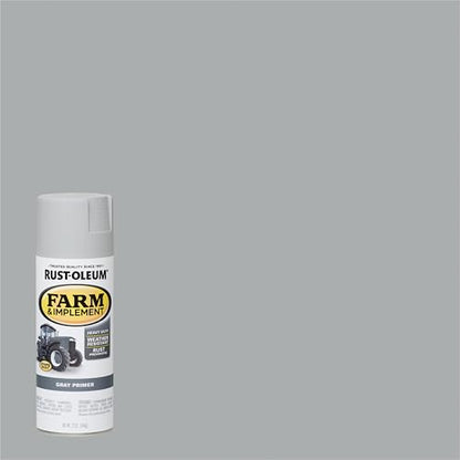 Rust-Oleum Farm & Implement Gray Spray Primer - color: Gray Primer, size: 12 Ounce (Pack of 1)