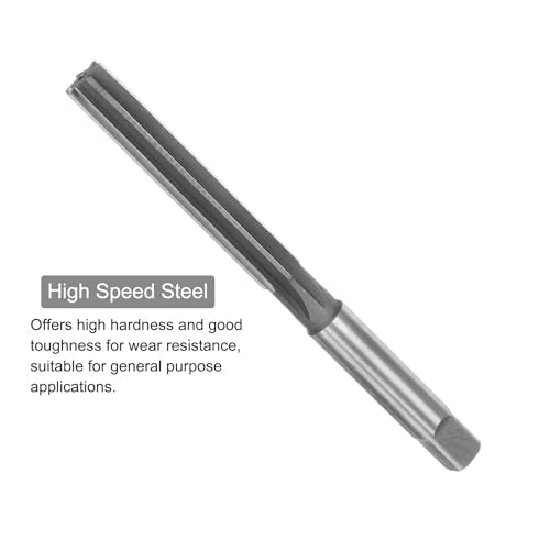 uxcell Hand Reamers, 13mm H8 Metric Reamer Drill Bit for Metal Wood Hole Reaming, Straight Flute High Speed Steel (HSS) Tool - size: 13mm