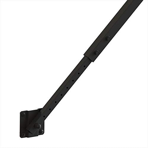 Vinyl Wood Fence Fully Adjustable Telescoping Gate Anti-Sag Brace Kit (Black (2 Pack))