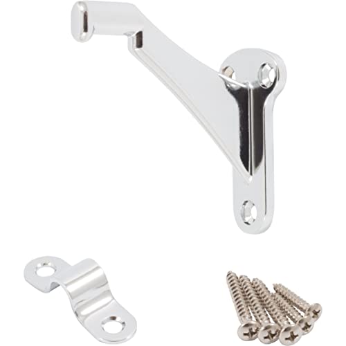 Stone Harbor Hardware Heavy-Duty Handrail Bracket, Polished Chrome - color: Polished Chrome