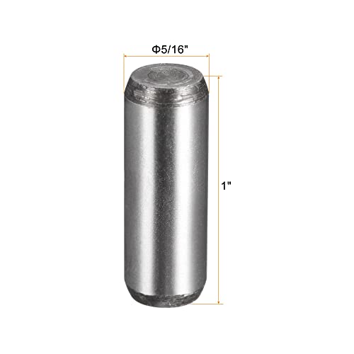uxcell 5/16-Inch x 1-Inch Dowel Pins, Heat Treated Alloy Steel for Extra Hardness, Bright Finish and Accurate Alignment 10pcs - size: 5/16-Inch x 1-Inch