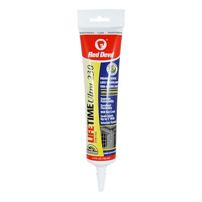 Red Devil 0705 Lifetime Ultra Premium Elastomeric Acrylic Latex Sealant, 5.5 oz., Clear, 1 Pack - color: Clear, size: 5.5 oz, style: Pack of 1